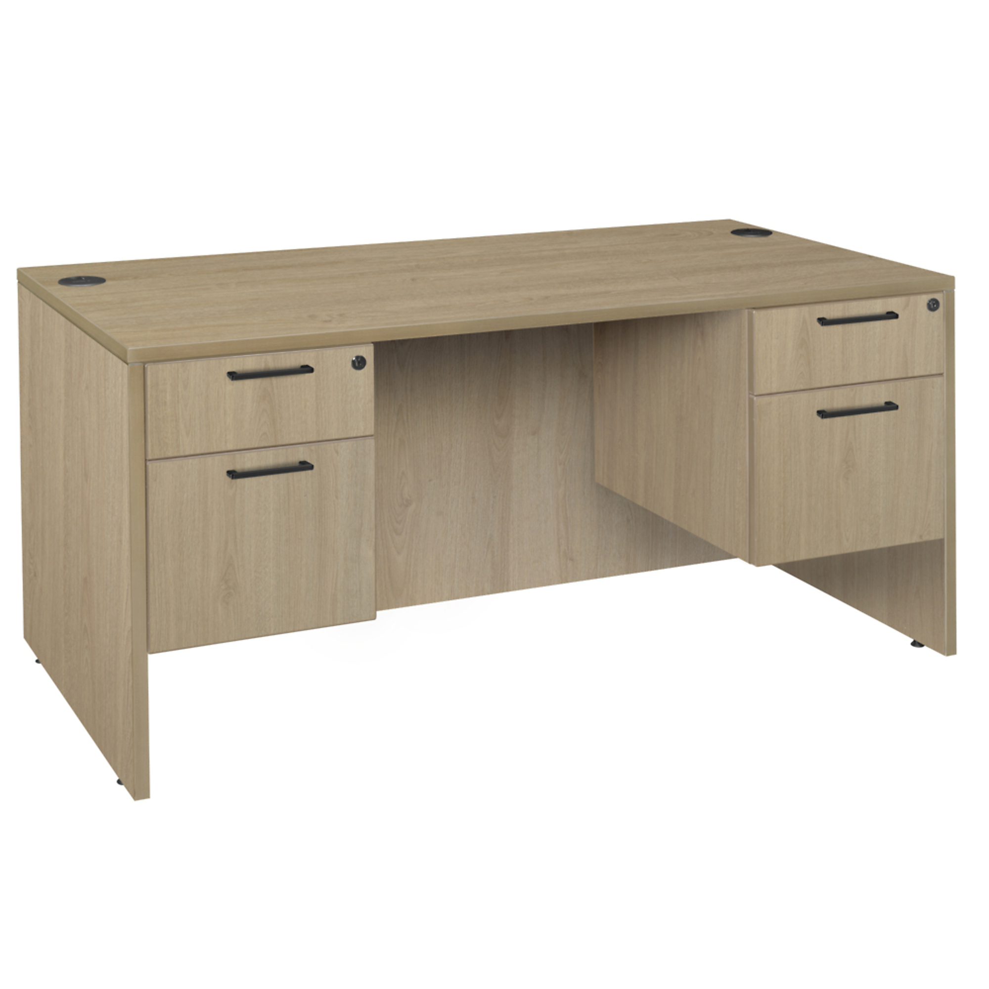 Regency Furniture Legacy Office Desk — 60in. x 30in., Double Pedestal, Noble Oak, Lockable Drawers, Model# LDP6030NO